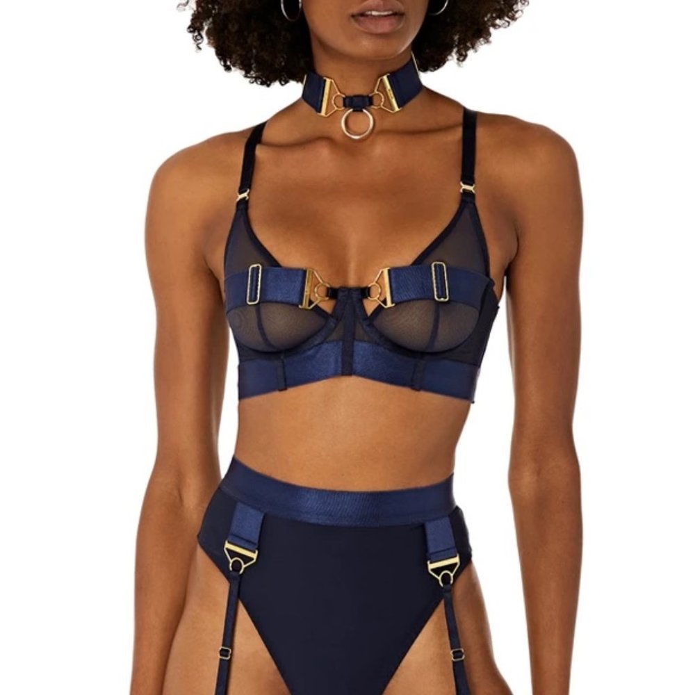 Bordelle Rey Bodice Bra (Navy) (Medium)
